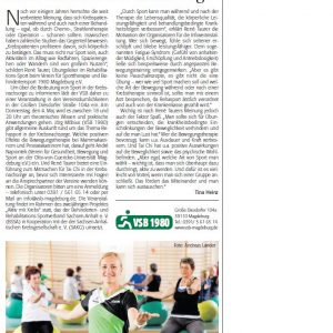 Aktiv in der Krebsvorsoge, Informationsveranstaltung des VSB